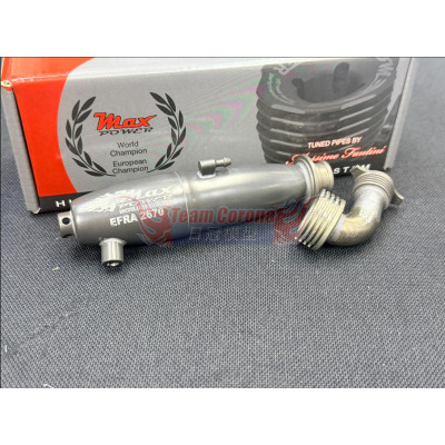 Max Power EFRA 2670 with 01599 manifold .12 Touring  Black Hard Exhaust pipe set